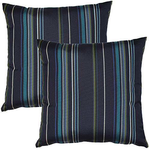 PILLOW DÉCOR Sunbrella Outdoor Pillow, Stanton Lagoon, 20