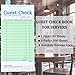 Budgenix 6 Pack Guest Checks Server Note Pads, 300 Orders, Green Guest Check Pads with Bottom Receipt, Waitress Notepad for Restaurant Business