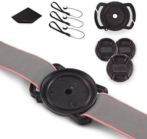 Camera Lens Cap Buckle Anti-Lost Holder Keeper Kits Lens Cap Holder Strap Holder Anti-Loss len Leash Included (72mm-77mm)