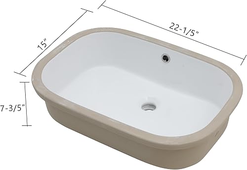 Miniatura 159 de Fregadero de baño de 19 x 15 pulgadas con grifo y desagüe desplegable – Porcelana negra mate rectangular sobre mostrador moderno lavabo de arte