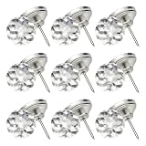 QUARKZMAN 25 Pcs Tachuelas De Tapizado De Cristal 25mm Clavos De Tapizado De Diamante Para Sofá Mueble Cabecero De Cama Tapizado Decoración De Pared Manualidades DIY (Cúbico)