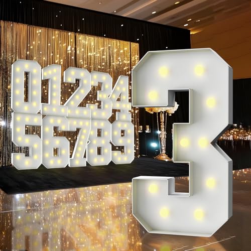 Numéro lumineux de 91 cm de haut pour chapiteau pour illuminer un anniversaire