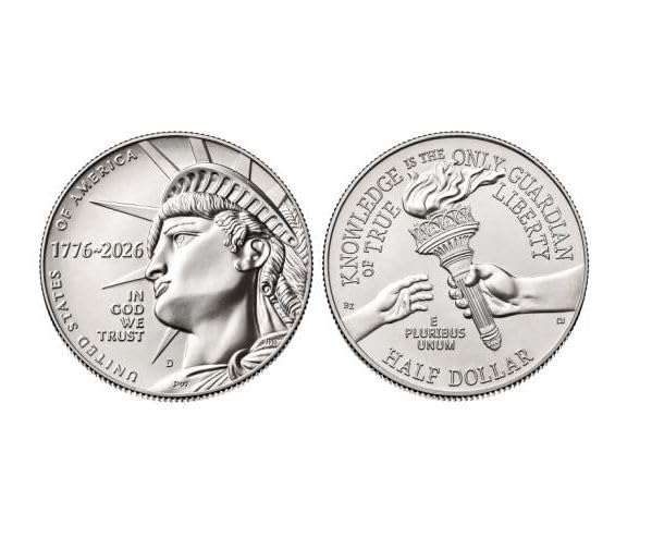 Enduring Liberty 2026 Semiquincentennial Half Dollar 2 Coins.