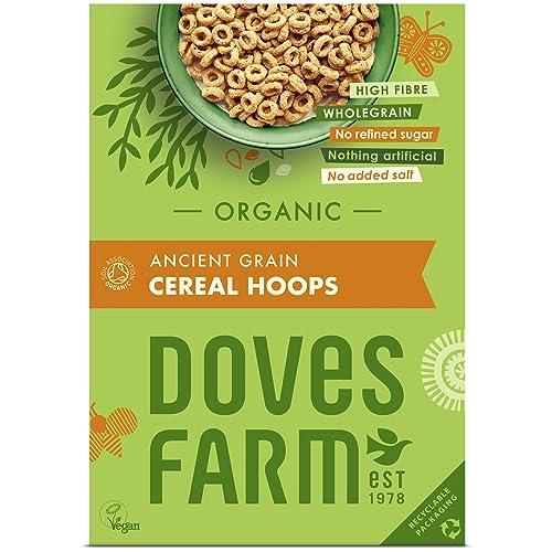 Doves Farm Organic Ancient Grains Cereal Hoops | 300g | Wholesome Breakfast Cereal with a Crunchy Twist | Made with Nutrient-rich Ancient Grains | Whole Grain Cereal image 4