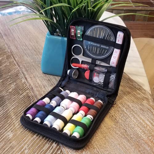 ARTIKA Travel Sewing Kit, 59-Piece Portable Kit for Travel, Includes Scissors, Thread, Tape Measure - Sewing Accessories and Supplies - Image 5