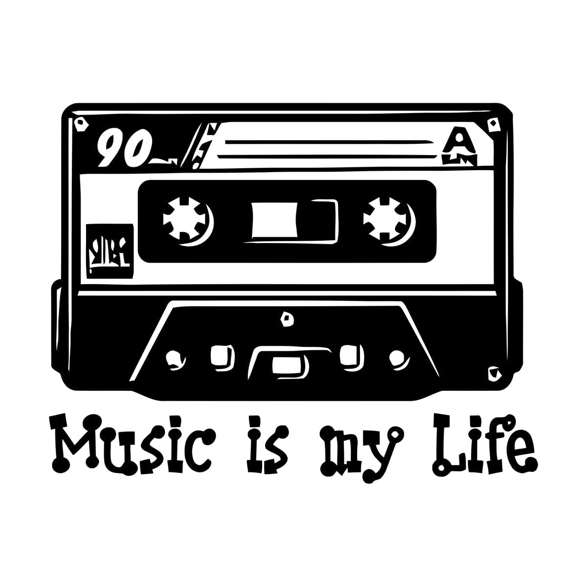 Retro Magnetic Tape Vinyl Wall Sticker Music wall Art Decor Decals for Kids Room Bedroom girs Room Decoration DIY murals Large - 57x73cm โ image 1