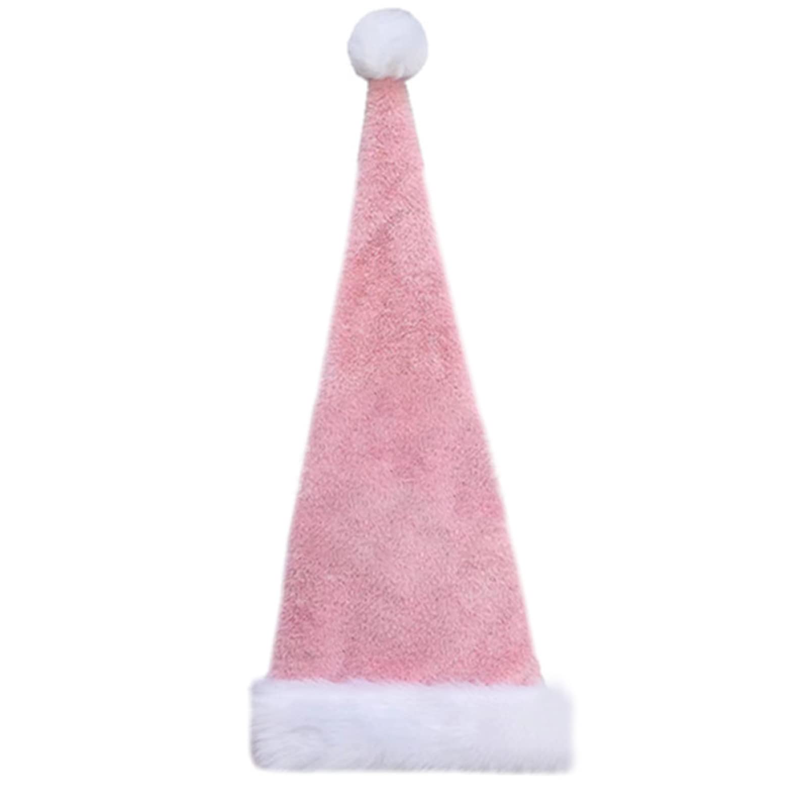 Buxuaaaa Christmas Party Hat Long Christmas Hat Plush Santa Funny Party Decoration Santa Costume Plush Hats for Adults