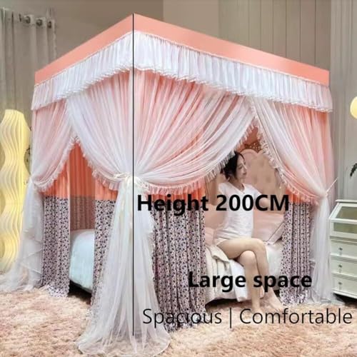 Dosel para cama rectangular grande de 200x220 cm con mosquitera 3