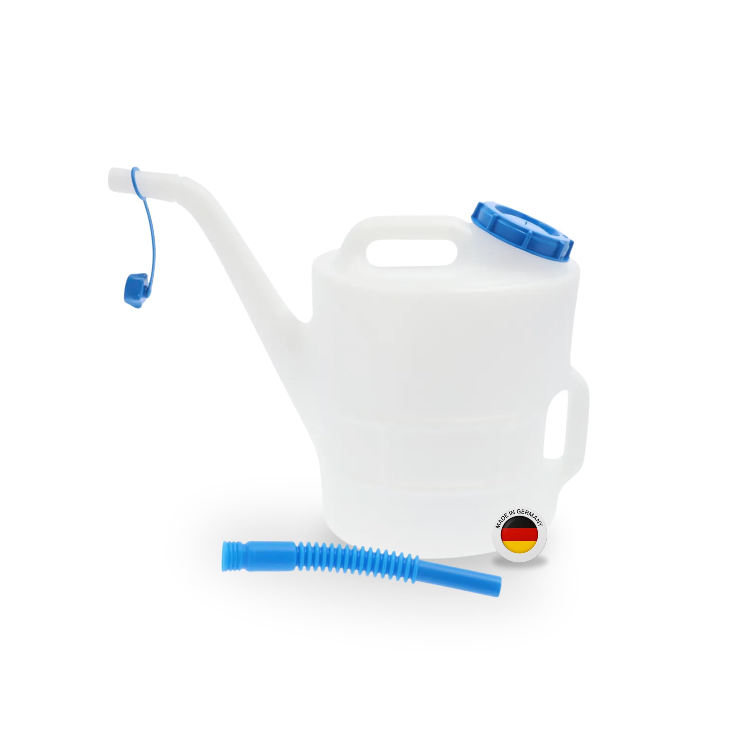 BERGER Einfüllkanne 13 L mit flexiblem Ausgießer | Wasserkanister Wasserkanne mit großer Öffnung & Schraubdeckeln | Trinkwasserkanne, BPA-frei, temperaturbeständig für Camping, Werkstatt & Outdoor