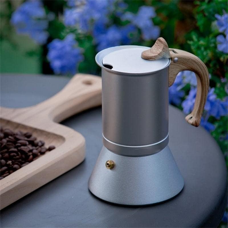 Coffee Press Aluminum Pot Kettle Espresso Coffee Machine 3/6cups Cooker for Kitchen Home Pots(150ml)
