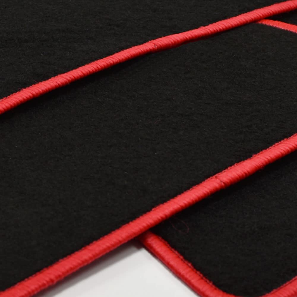 Velours Fußmatten Logo rot kompatibel mit Mini R57 Cabrio