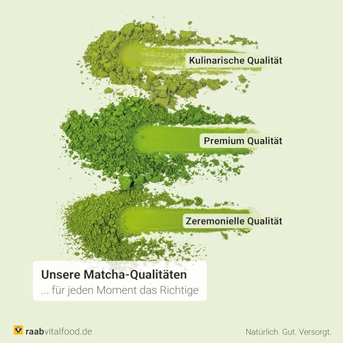 Raab Vitalfood Bio Matcha in traditioneller Steinmahlung - Detailansicht von Raab Vitalfood Bio Matcha Pulver aus Japan �...