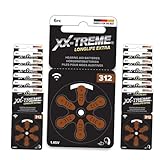 XX-Treme Longlife Extra Hörgerätebatterien 312 PR41 Braun – 90 Stück Zink Luft 1,45V – 15 x 6er Blister Vorratspack