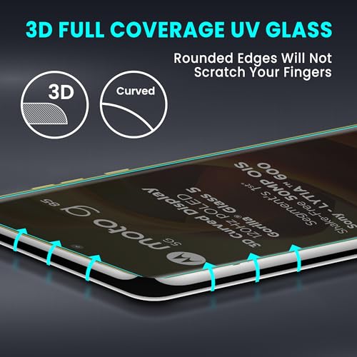 Image of FIRST MART UV Privacy Tempered Glass for Motorola G85 | Anti-Spy 9H Curved Screen Protector, Edge-to-Edge, Case-Friendly | 1 Pack