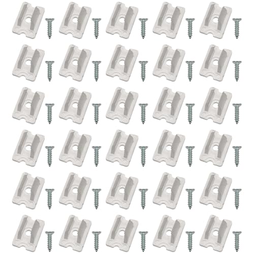 Image of LED Strip Mounting Clips Neon Rope Light Clips LED Rope Light Holder Clips with Screws for 5mm to 6mm Silicone LED Strip (30PCS)