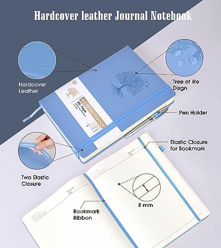 Image of Lined Journal Notebook, 365 Pages A4 Large Journals for Writing College Ruled Notebook, Hardcover Leather Journal for Women Men, Daily Journa Notebook for Work, Note Taking, 100Gsm Thick Paper ( 8.5 inch