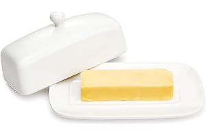 West Coast Butter Dish: Elegant Porcelain Keeper for Coastal Flavor