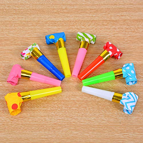 Lasenersm QZH0188(24) 24 Pieces Party Blower Noisemakers Blowouts Whistles Party Squawkers Fringed Noise Maker Blowouts Noisemakers Funny Party Blowouts Blowers Musical Blowouts Party Horns Noisemakers thumb #2