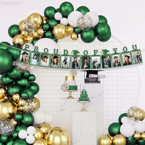 Image of Felt Graduation Photo Banner 2026-10 Feet, 5x7 | Graduation Decorations 2026 Green, Proud of You Banner | Graduation Picture Banner, Graduation Banner 2026 | Class of 2026 Decorations, KatchOn
