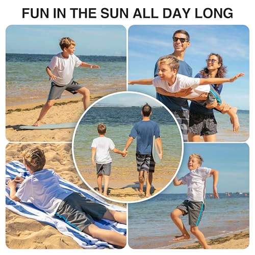 Image of Kanu Surf Boys' Toddler Troy Stripe Swim Trunks