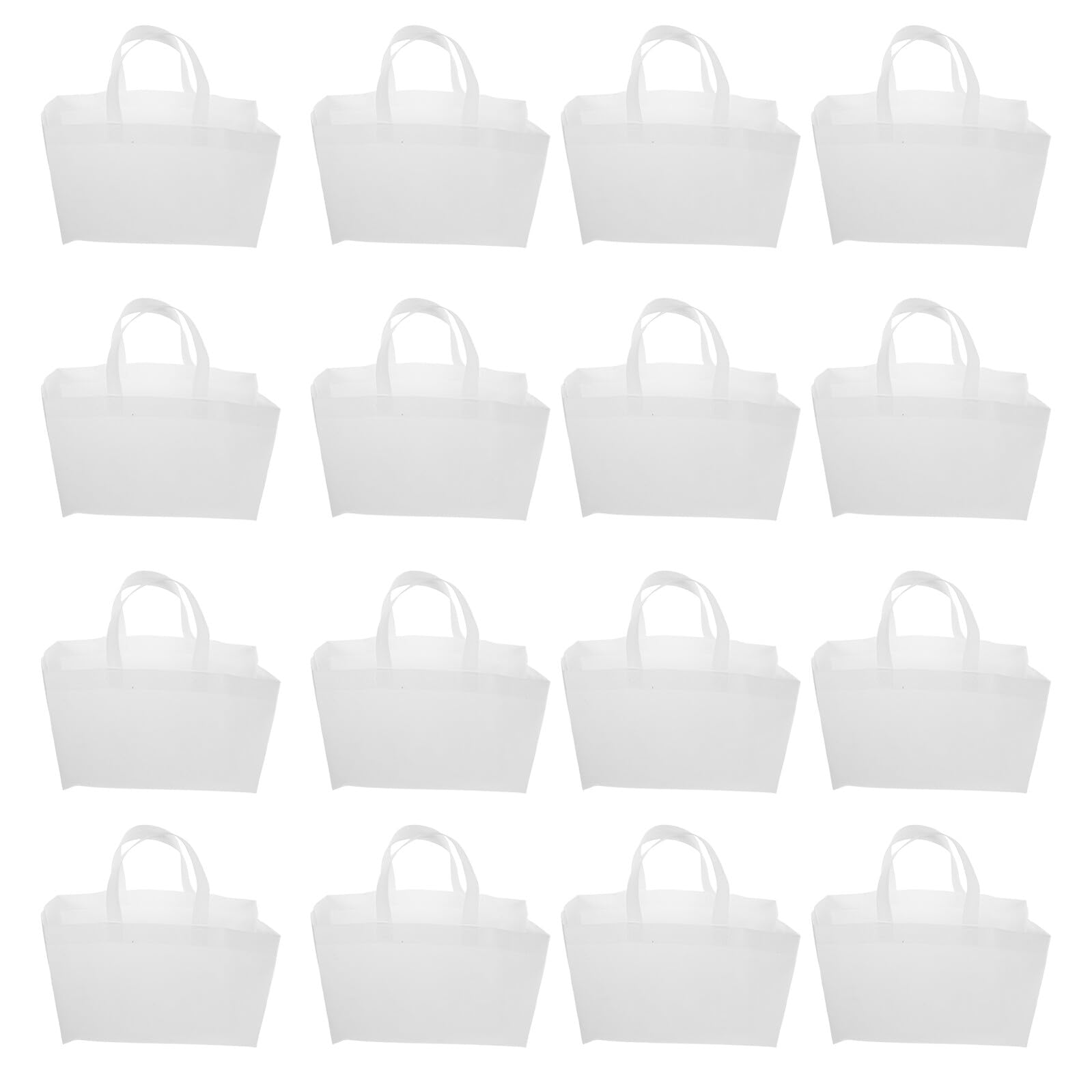 Toyvian 30 Bolsas Reutilizables de Mano en Color Claro No Tejidas, Tamaño 35x25x10 Cm, Ligeras y Resistentes con Asas Reforzadas, Ideales para Compras, Regalos, Bodas y Fiestas