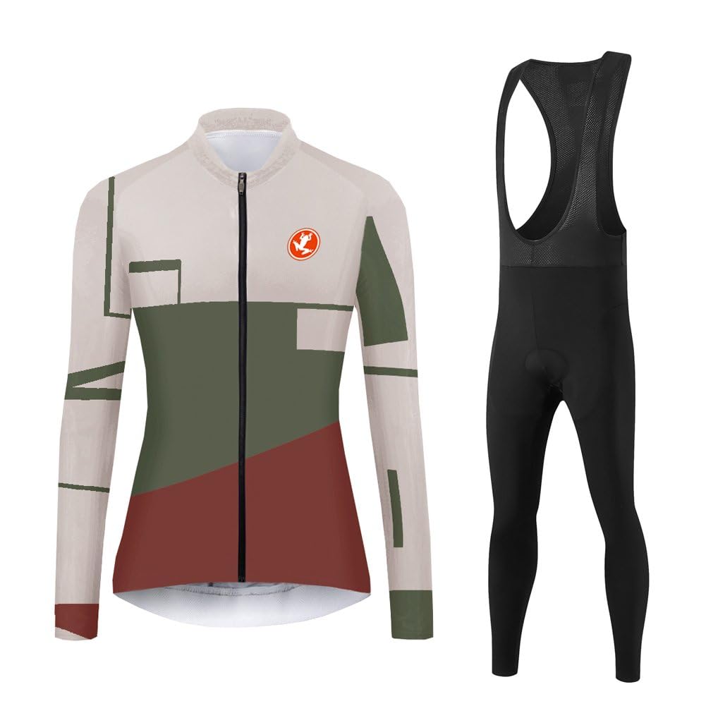 UGLY FROG Pro Winter Damen Fahrradtrikot Set Thermal Trikots + Radhose Sitzpolster Radfahren Winddicht Anti-kalt FSVL01F