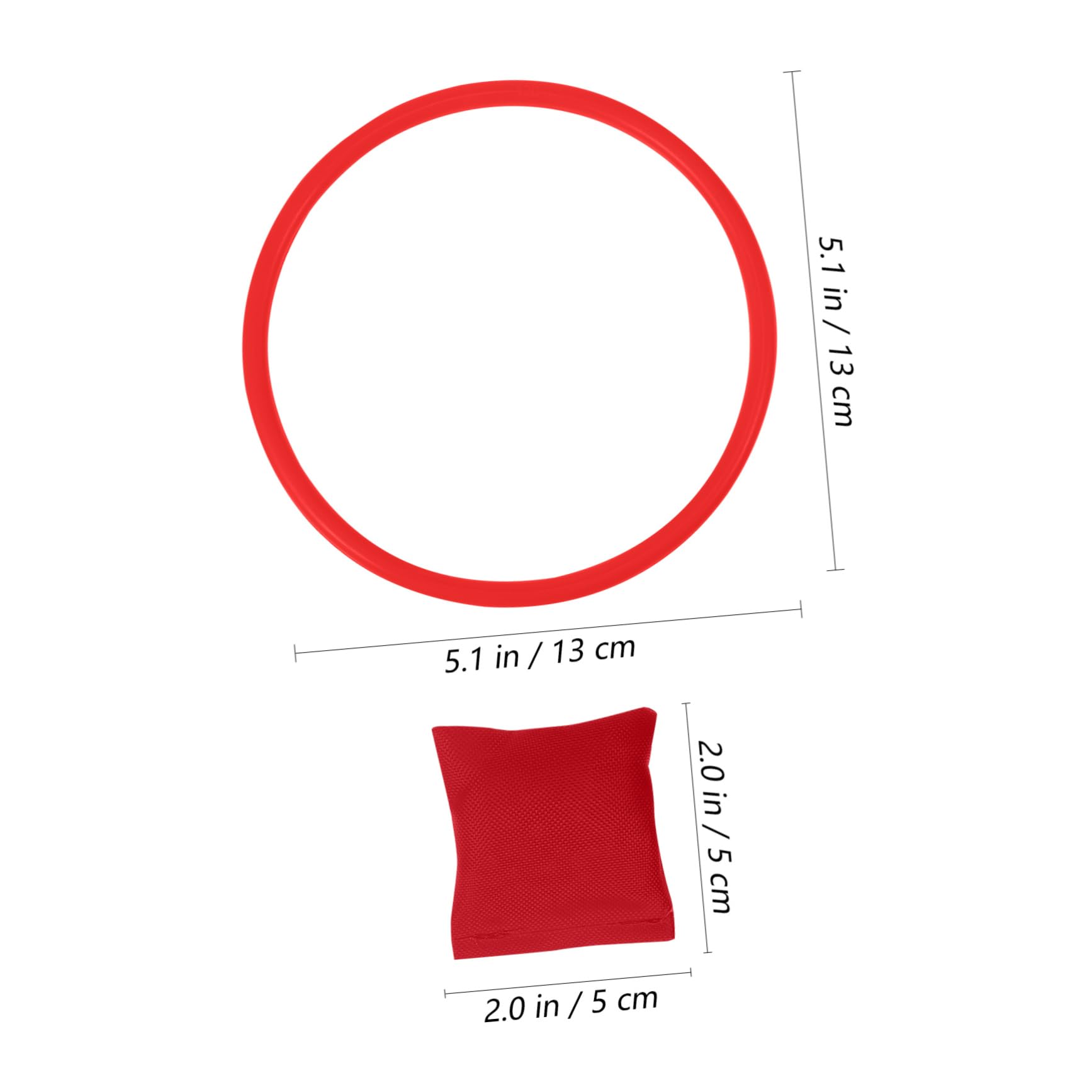 BESPORTBLE 1 Set Ring Toss Game with Bean Bags Lightweight and Toss Rings for Indoor and Outdoor Fun for Family Gatherings and Parties Random Color