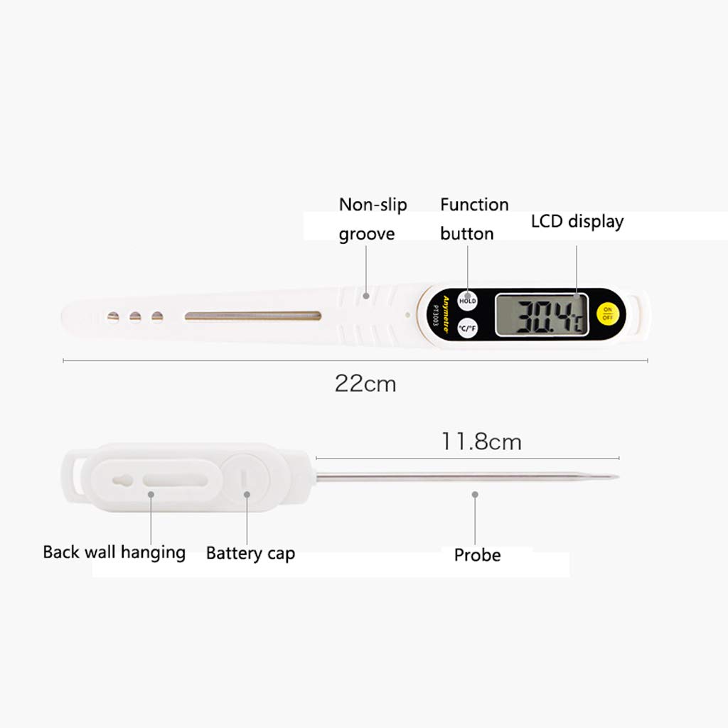 Thermomètre à Lecture instantanée, thermomètre numérique pour la Cuisson de la Viande/pour Les grillades et Les liquides, thermomètre à Viande pour barbecueBest Ultra Fast,A (A)