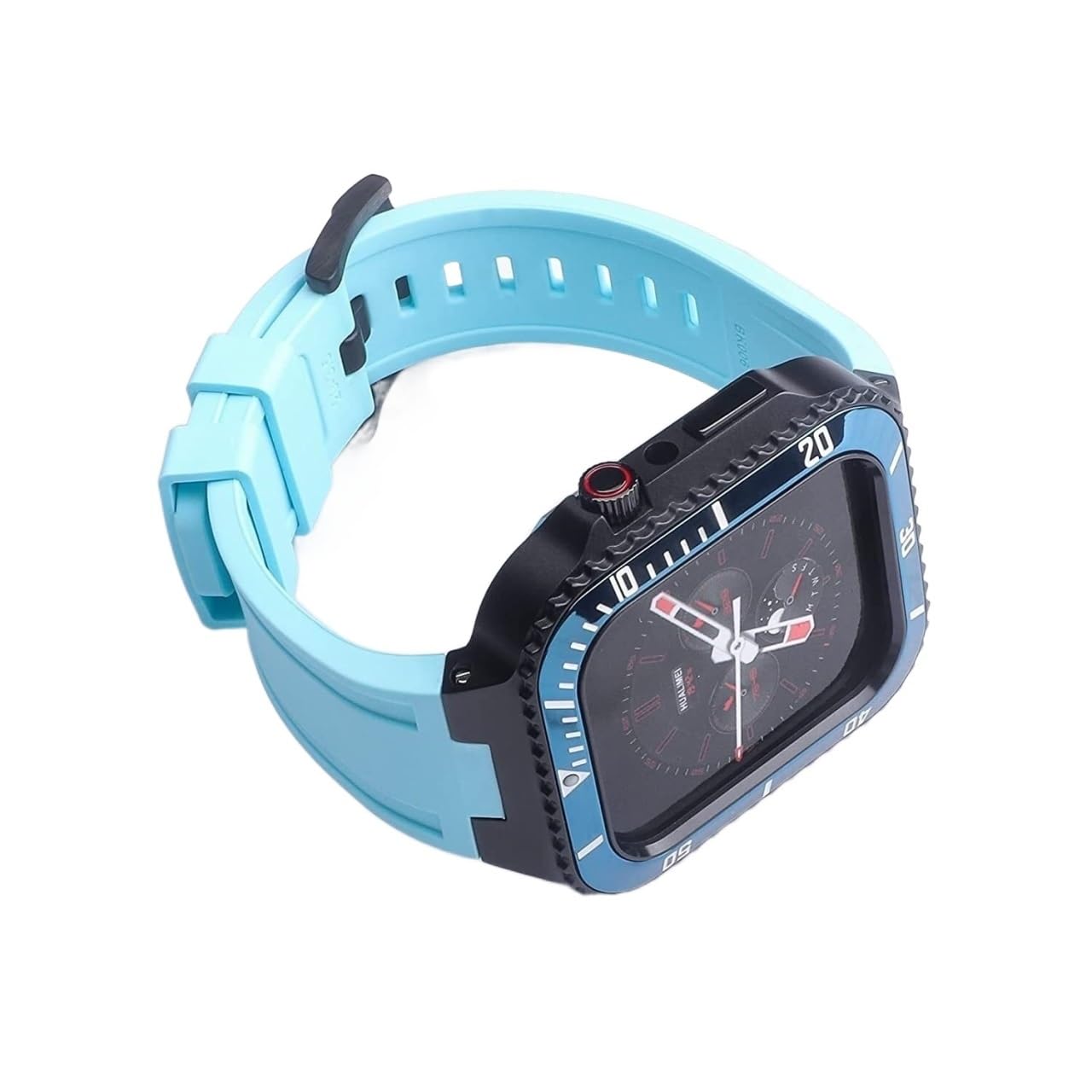 Modified Kit Metall-Uhrengehäuse mit Band, für Apple Watch Serie 8, 7, 44 mm, 45 mm, Edelstahl-Uhrenabdeckung + Armband, Nachrüst-Set, Zubehör, für iWatch 6, 5, 4, SE Serie