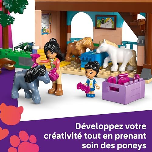 LEGO Friends Le Ranch et Les Écuries des Poneys - Jouet de Construction avec Figurines de Chevaux, 4 Mini-Poupées & 1 Chat - Accessoires Amusants - Cadeau Original pour Fille dès 7 Ans 42654