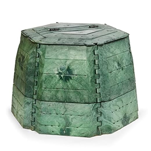 Compostador Reciclado BERCA, Color Verde, para producción de abono o Humus, 800 litros.