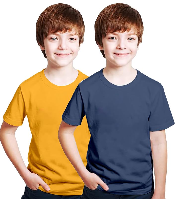 Image of XENOVAURBAN Kids Unisex Combo Round Neck Cotton T-Shirt - P