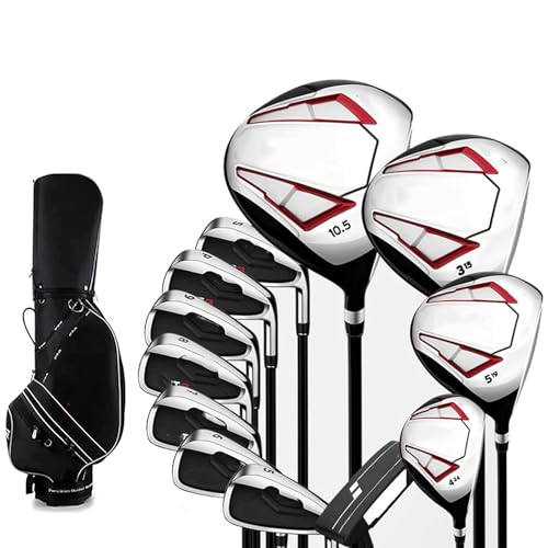 CFDZCP Juego Completo De 12 Palos De Golf For Hombre, Bolsa For Pelotas De Golf Estándar Y Palos De Golf For Diestros, Juego Completo For Principiantes, Varilla De Carbono.