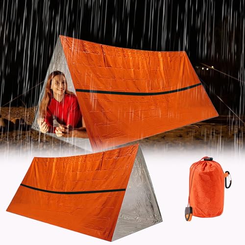 Generisch Schlafsäcke zum Überleben, tragbarer Thermoschlafsack,Wasserdichter Schlafsack Survival Bivy Sack - Kompakter, Leichter Outdoor-Zubehör, tragbarer Überlebensschutz zum Wandern – Bild 4