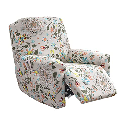 Image of Eco-Ancheng Recliner Slipcovers 4-Pieces Lazyboy Recliner Covers Recliner Couch Covers Recliner Chair Cover Non Slip Reclining Slipcovers with Storage Pockets Furniture Protector for Living Room