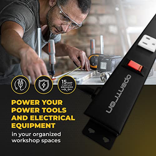 12 Outlets 6 Feet Power Cord 4 Feet Body Opentron Ot4126 Heavy Duty Metal Surge Protector Power Strip With Mounting Parts - Free End Caps For Shipping Protection Only #TOP4