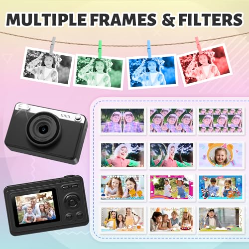 Kids Camera Instant Print, 1080P Instant Camera for Kids with 5 Rolls Print Paper & 32GB Card, Kids Digital Cameras Christmas Birthday Toddler Boys Gifts for Girls Toys Age 3-12 - Image 6