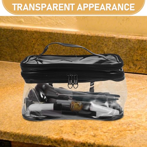 SMASOLO 透明トラベルコスメポーチ 大容量防水メイクアップバッグ クリア収納バッグ 航空機持込対応 スーツケース適用 レディース洗面用具