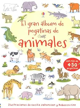 Paperback El gran álbum de pegatinas de animales [Spanish] Book