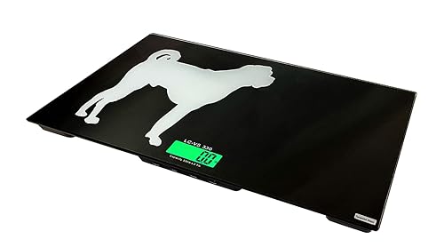 Miniatura 1 de Tree LC-VS 330 Báscula veterinaria, capacidad de 330 libras, precisión de 0.1 libras, báscula de pesaje de animales grande, plataforma de vidrio