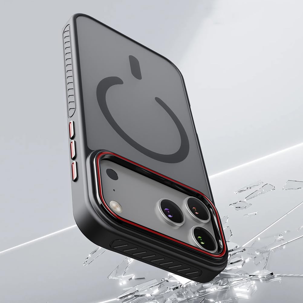 Funda Magnética For iPhone 17/17 Air/17 Pro/17 Pro MAX, con Carga Inalámbrica, Suave Al Tacto Y Antideslizante.(Orange,17 Pro MAX)