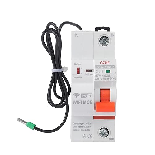 Miniatura 2 de YCB9ZF-100W 1P WiFi Smart Circuit Breaker Short Circuit Protection Timed Smart Reclosing Switch Remote Control (Color  1P, Size  20A)