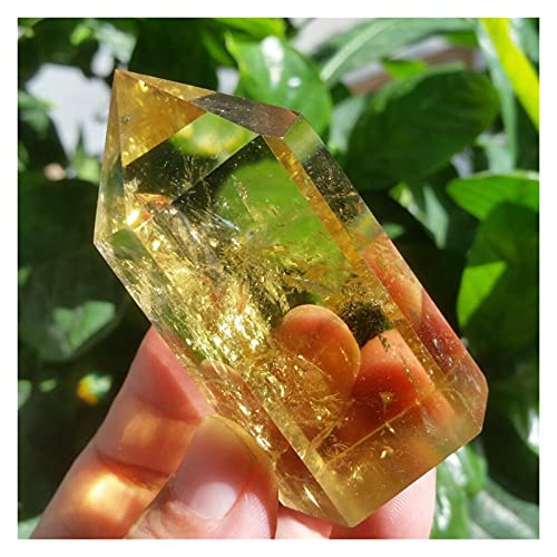 Lucky 1pcs Natural Smoky Citrine Quartz Crystal Wand Point Healing 70g Healing Stone Ward Off Evil Spirits Money Drawing Wealth Fortune Meditation Yoga