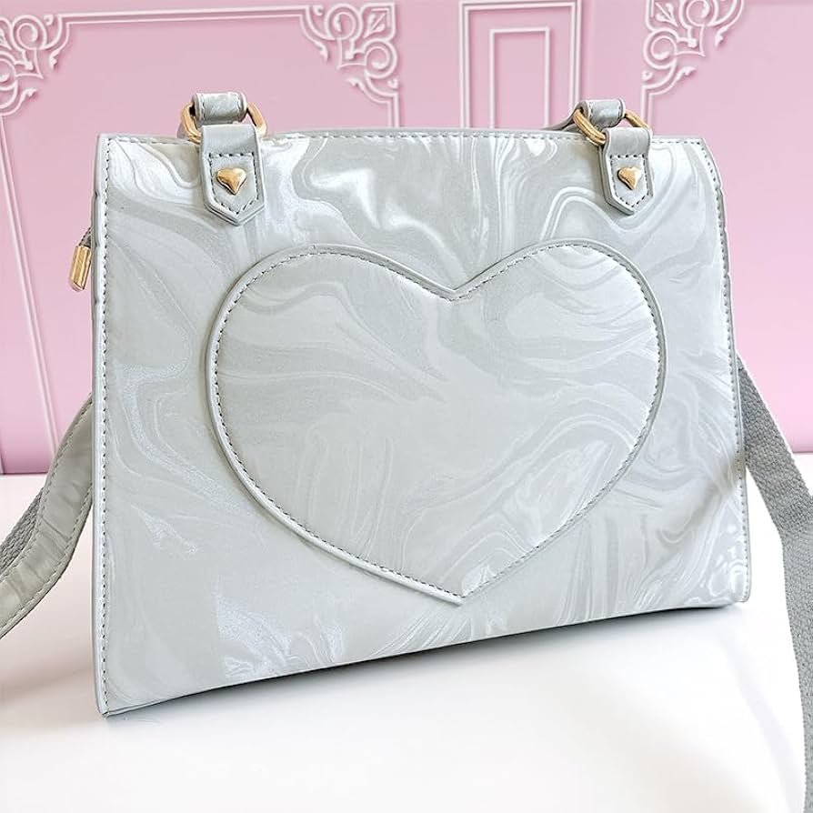 ☆1点限り☆ 呜咚小铺 缶バッジケース付き大理石風痛バッグ 透明 グレー 454 Amazon.co.jp: 【呜咚小铺】缶バッジケース付き大理石風痛バッグ