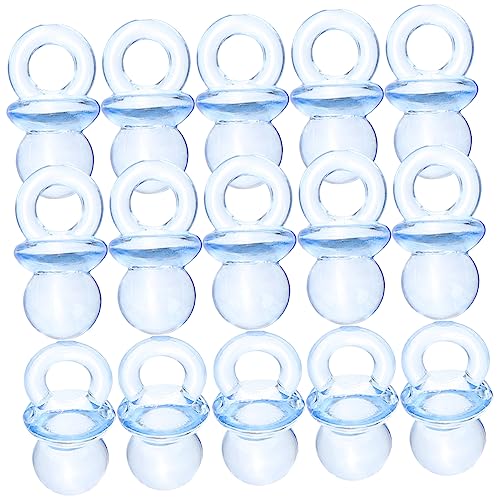 SUPVOX 100 Piezas Perlas De Chupete De Acrílico Chupetes De Juguete Para Shower Adornos De Chupetes De Bebé En Miniatura Adorno De Chupete Chupetes De Plastico Chupete De Bebe Azul