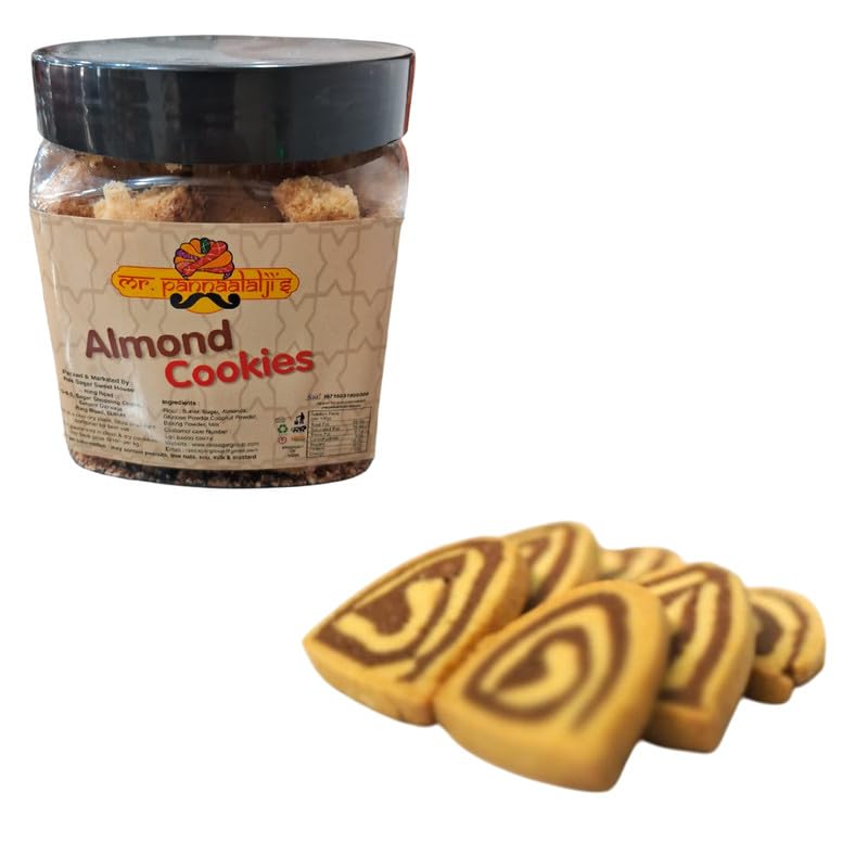 Ras Sagar Sweet House Almond Cookies+ Choco Marvel Cookies | Tea Time Cookies | 200g x 2 (400g)