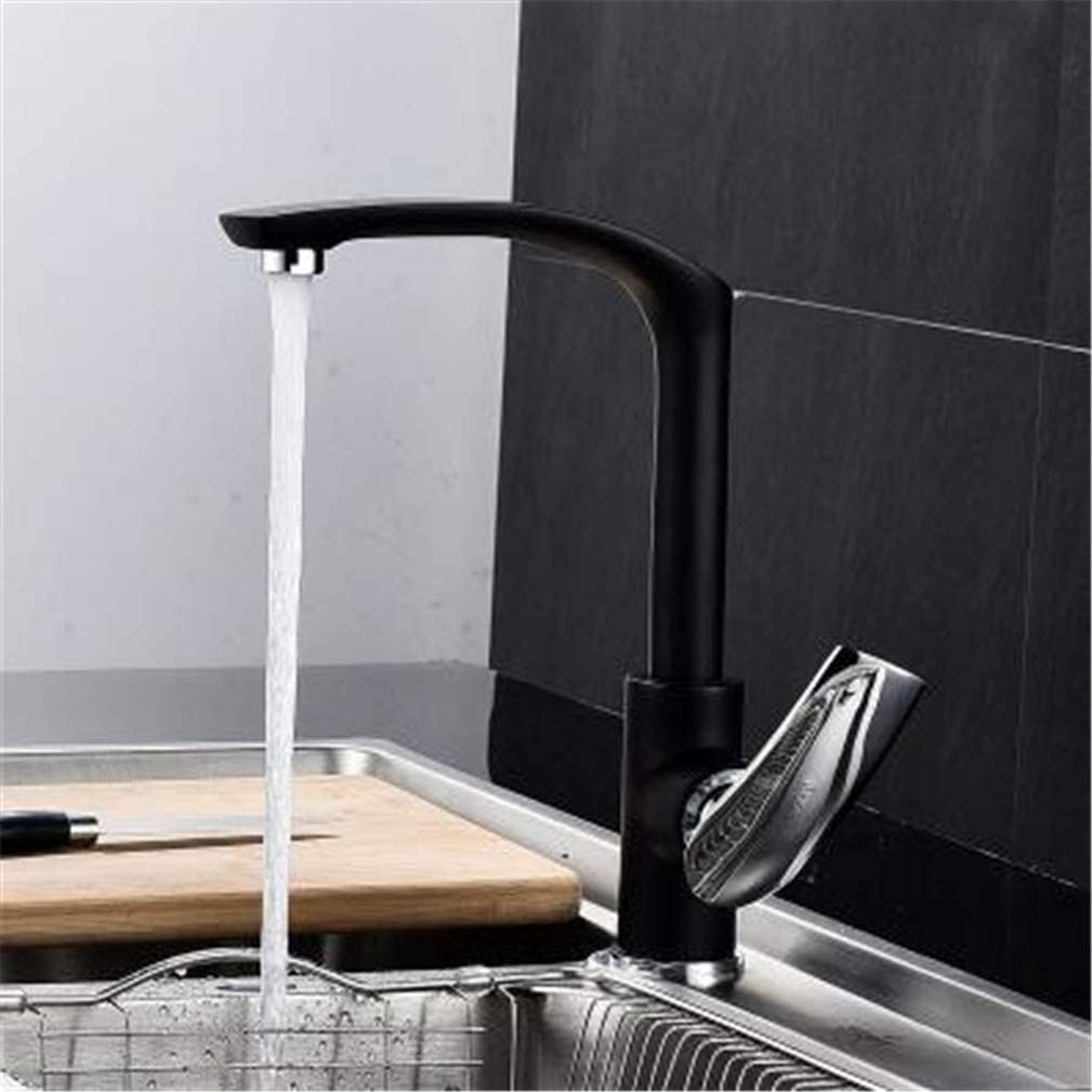BHFPFZA Contemporary 360° Swivel Kitchen Sink Faucet Deck Mounted Copper Mixer Tap with Hot & Cold Water Short Basin Tap in Green - Modern Kitchen tial