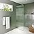 Glass Warehouse 36" x 78" Frameless Shower Door - Single Fixed Panel Fluted Frosted Brushed Nickel Nickel Finish