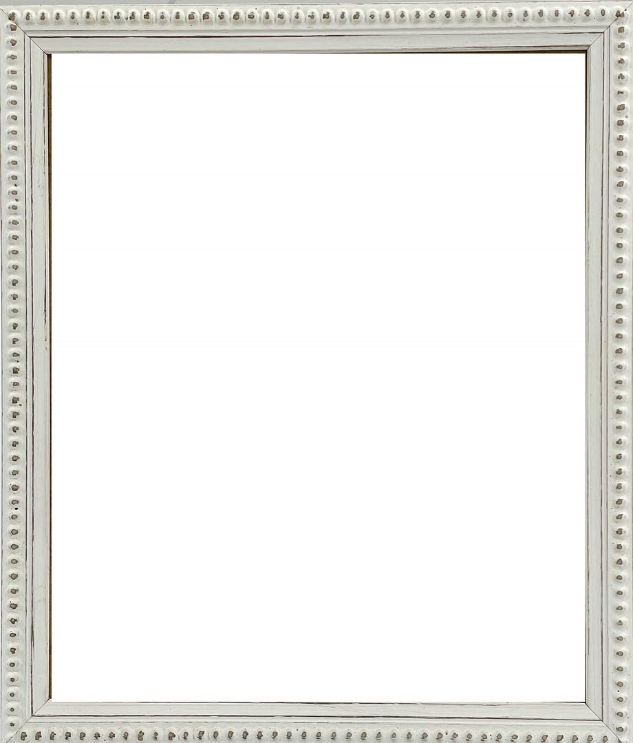 Crown White Bobbin Wooden Picture Frame 50x40cm