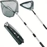 Passaguá Retrátil para Pesca 170cm Dobrável em Alumínio com Rede de Nylon Resistente - Ideal para Caiaque